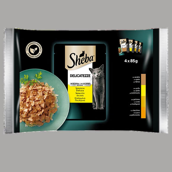 Sheba Delicatezze in Gelatina Selezione Delicata 4x85g Sheba Delicatezze in Gelatina Selezione Delicata 4x85g